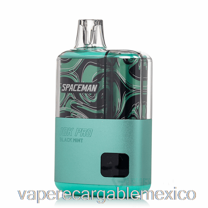 Vape Recargable Spaceman 10k Pro Desechable Negro Menta